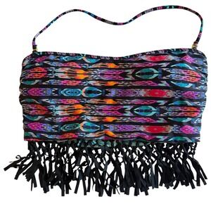 RAISINS Multicolor Fringe Bandeau Ladies‎ Swimsuit Top, M
